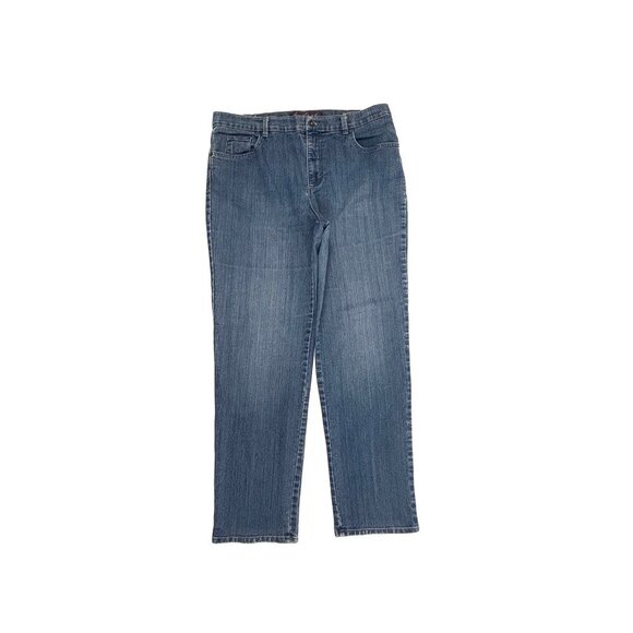 Gloria Vanderbilt Amanda Straight Leg Women's size 12 Medium Blue Denim Jeans - Picture 1 of 4
